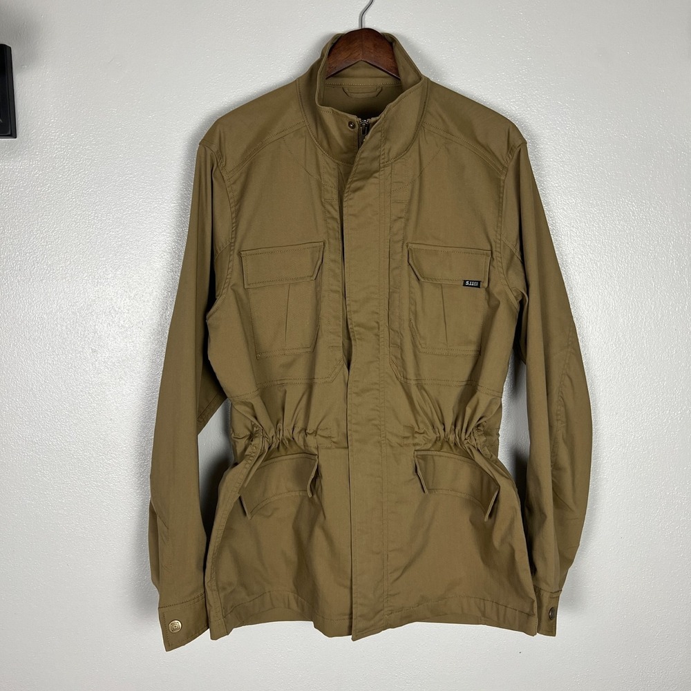 5.11 Tactical Watch Jacket Mens Medium Khaki Pockets Flex-Tac Canvas Outdoor M - Picture 12 of 16